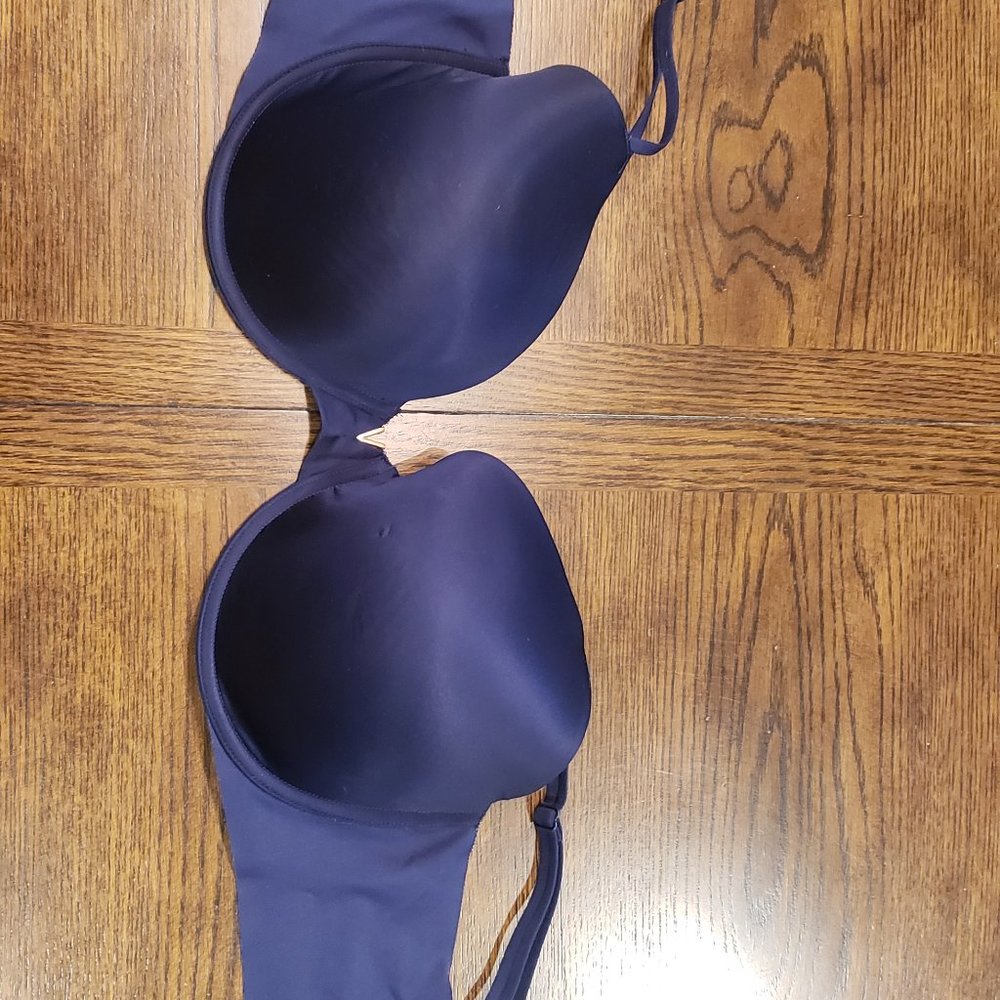 Victoria's Secret 38 DDD bra lined Perfect coverage navy purple